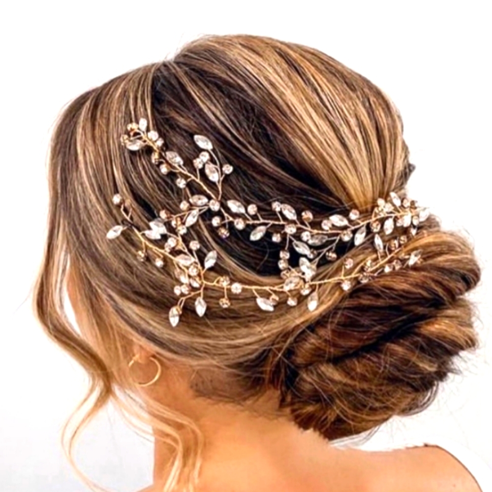 Elegant Gold Hair Vine Accessory - Bridal - NEW